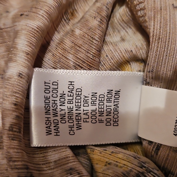 Dana Buchanan Long Sleeve Blouse, Lightweight, Olive Green And Cream, Sz L - Picture 7 of 8